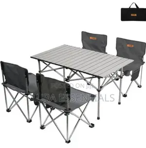 5pcs Portable Foldable Table and 4 Chairs Set