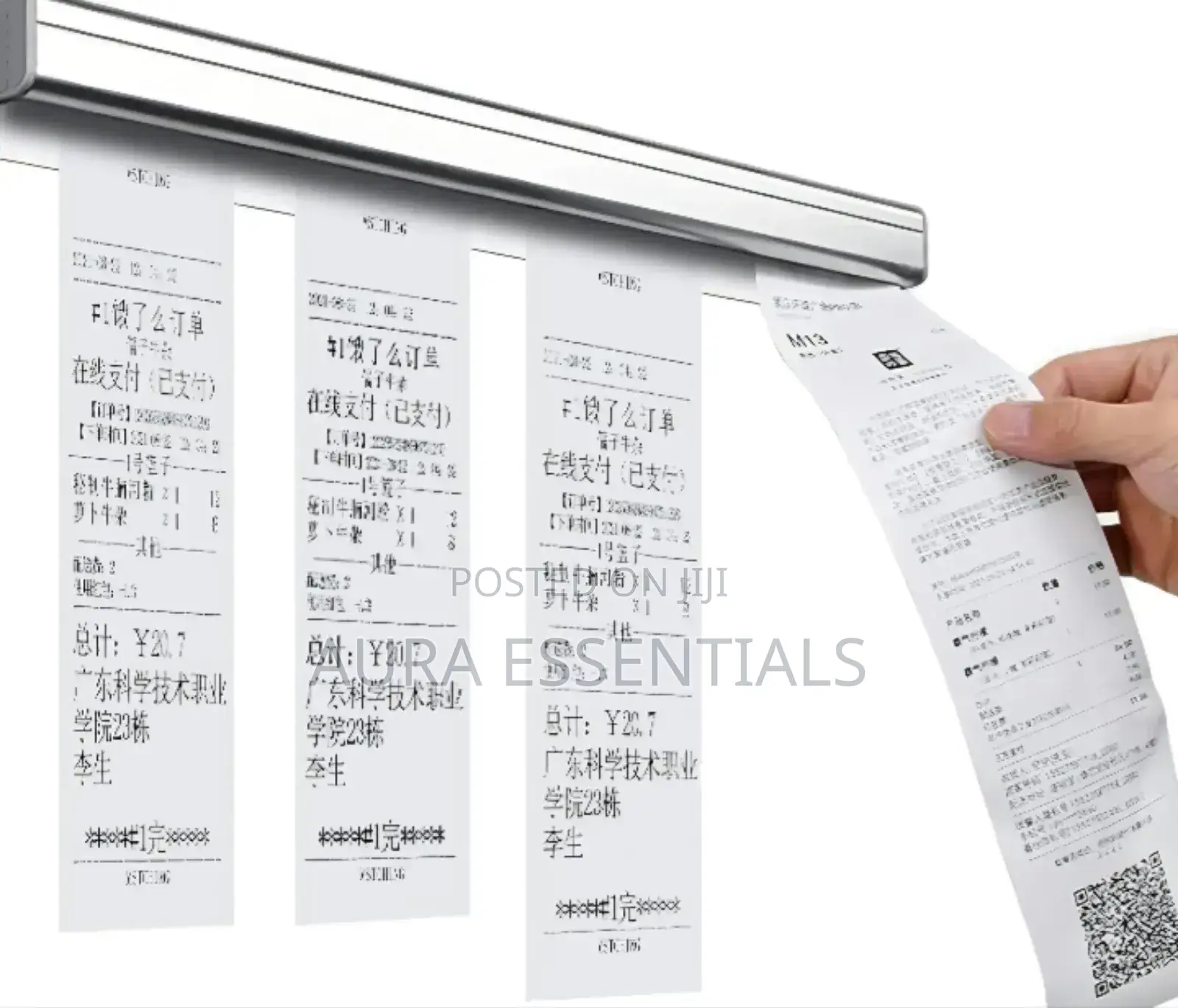 Wall-Mounted Aluminum Slide Check Rack Receipt Holder