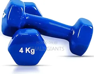 4 Kg Pair Vinyl-Coated Dumbbells.
