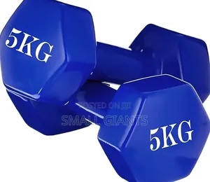 5kg 2 Pieces Double Dumbbells Vinyl Blue