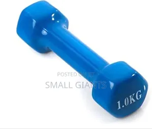 Pair of 1kg Purple Vinyl Dumbbells