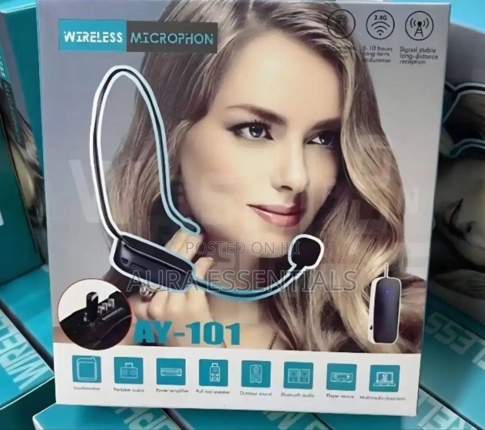 Rechargeable Wireless Headset Microphone