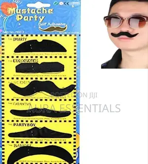 Self-Adhesive Fake Mustaches for Costume Parties and Events