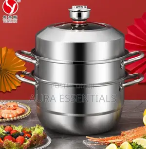 30cm Stainless Steel 3-Tier Food Steamer With Timer