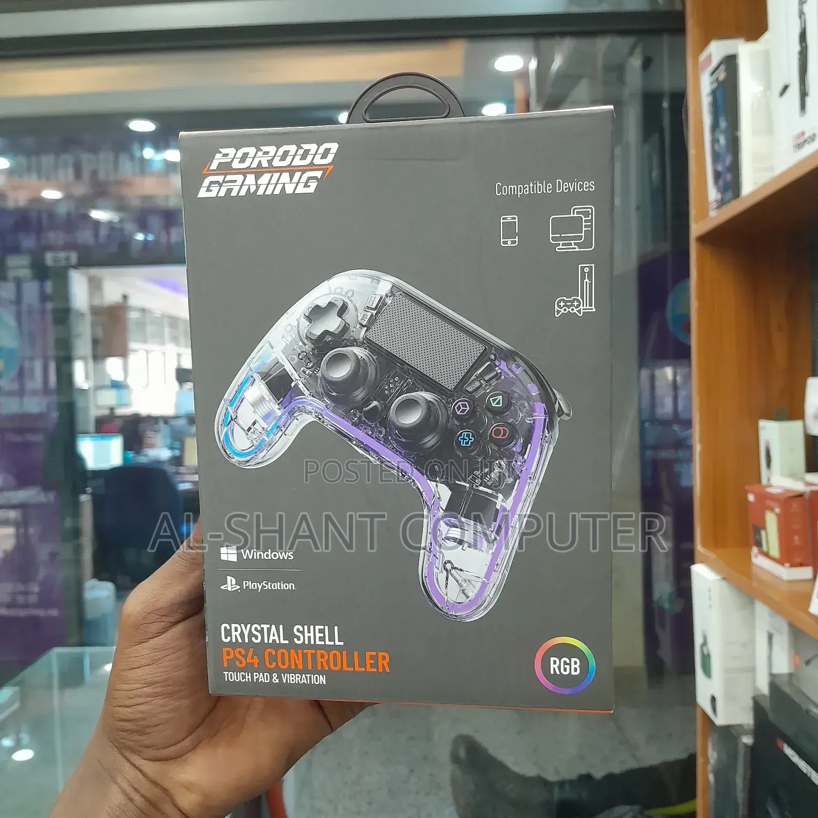 Porodo Crystal Shell Ps4 Controller/ Ps4 Controller