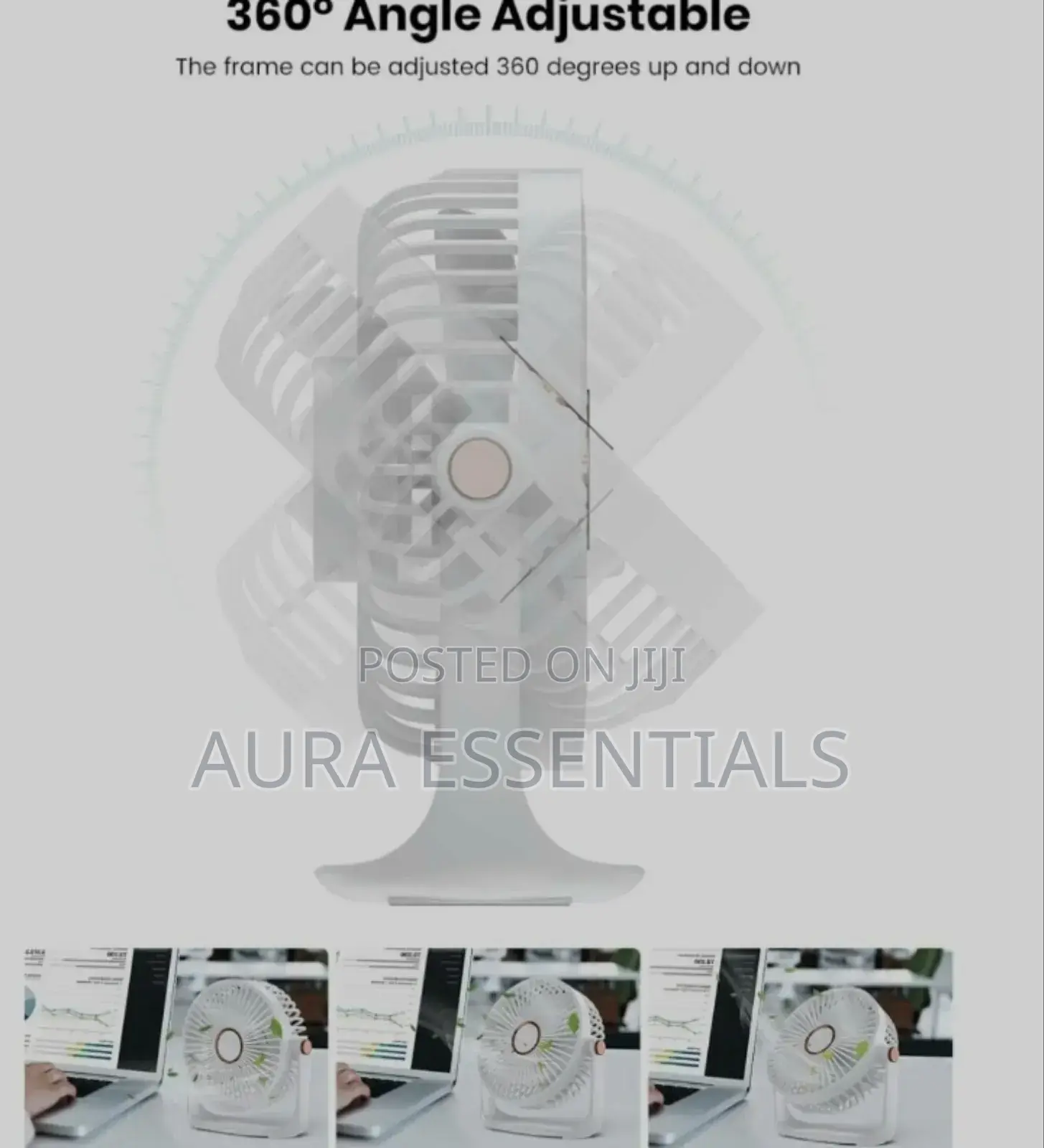 Usb Rechargeable Air Circulation Desk Fan