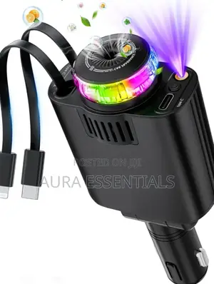 Starlight Retractable Car Charger With Aromatherapy