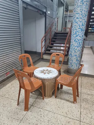 Flower Table and Plastic Chairs Plastic Flower Table and Chairs Set