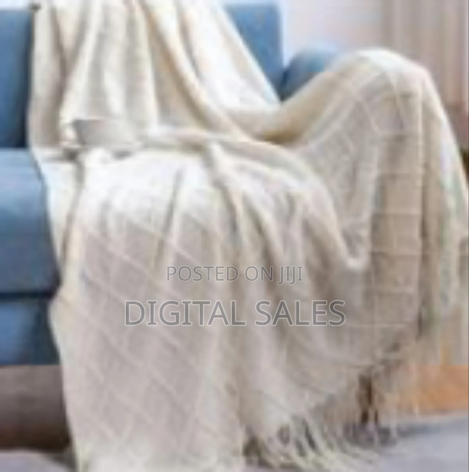 130*220cm Cozy Knitted Diamond Pattern Throw Blanket