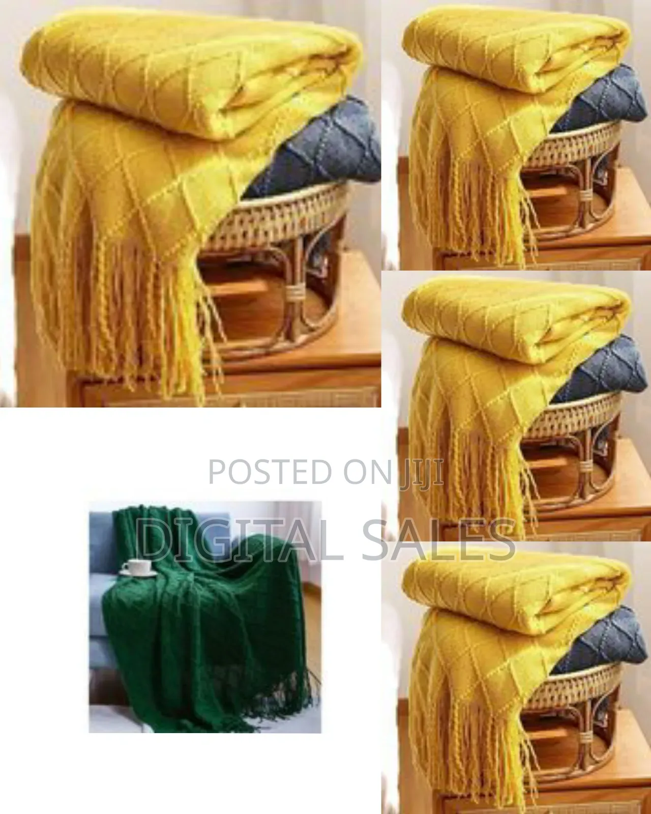 130*220cm Cozy Knitted Diamond Pattern Throw Blanket