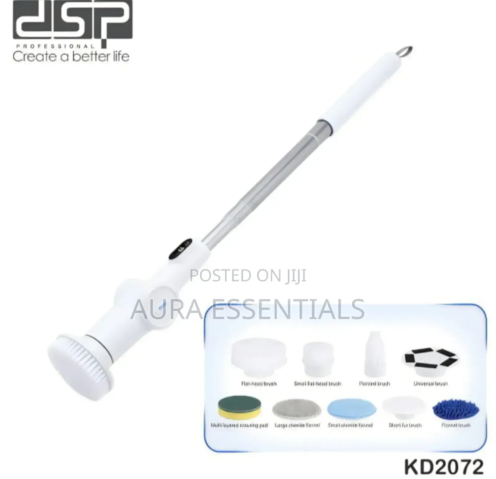 DSP Kd2072, 9-in-1 Electric Spin Scrubber