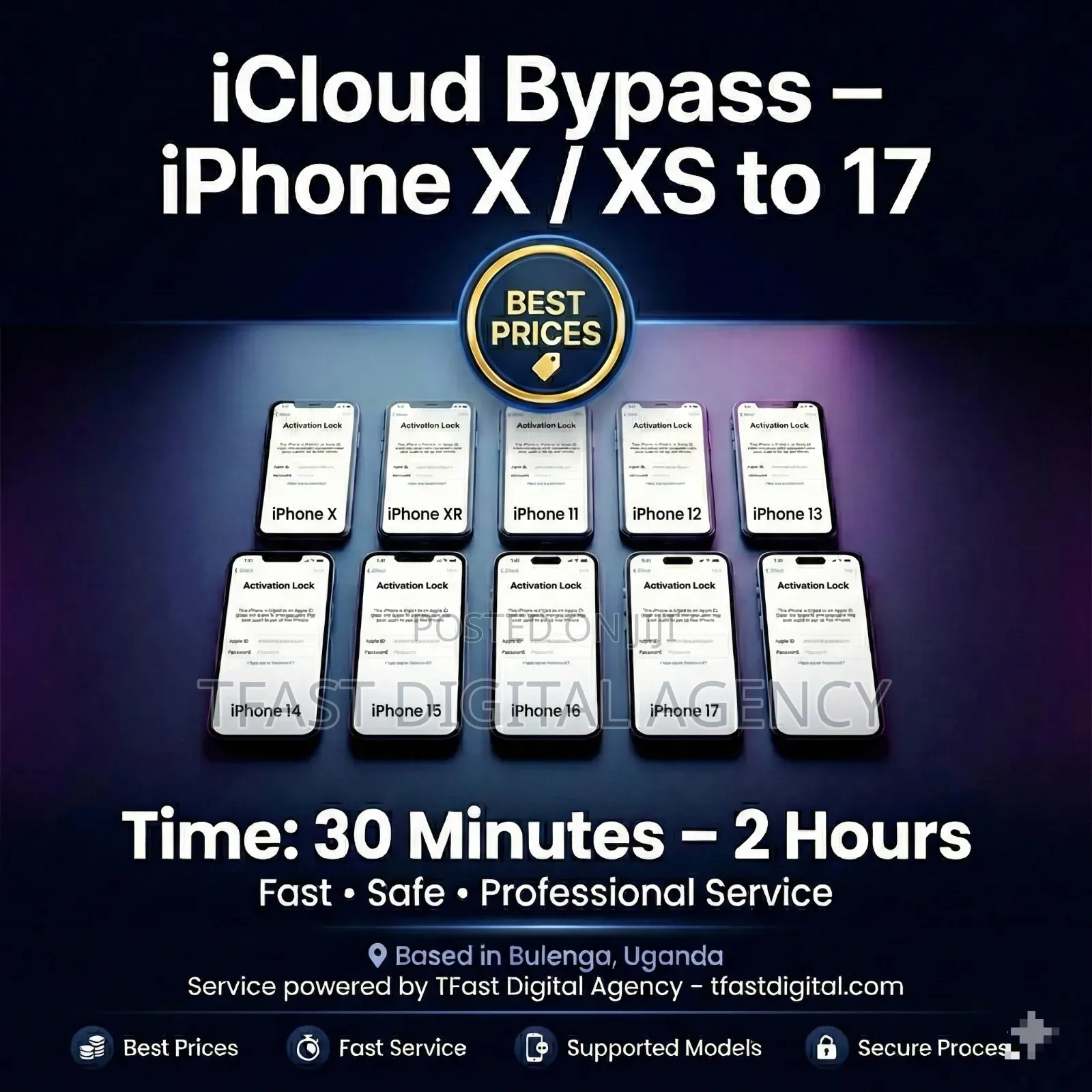 iPhone Icloud Bypass Service: X, Xr, 11, 12, 13, 14, 15, 16, 17