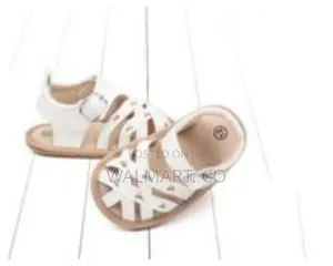 Cris Cross Baby Sandals With Floral Embroidery-Multicolor