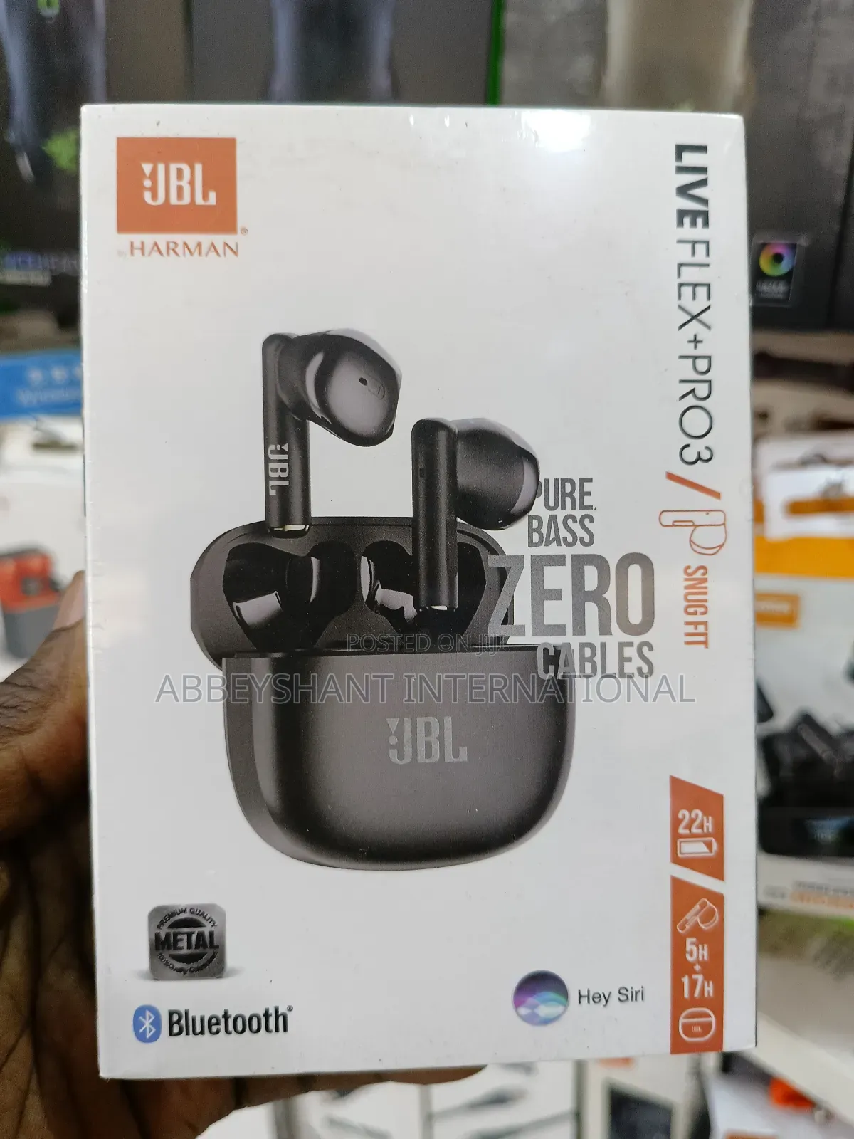 JBL Live Flex+Pro3 Wireless Earbuds.
