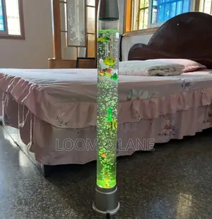 Global Gizmos 90cm Led Water Bubble Lamp With Fish