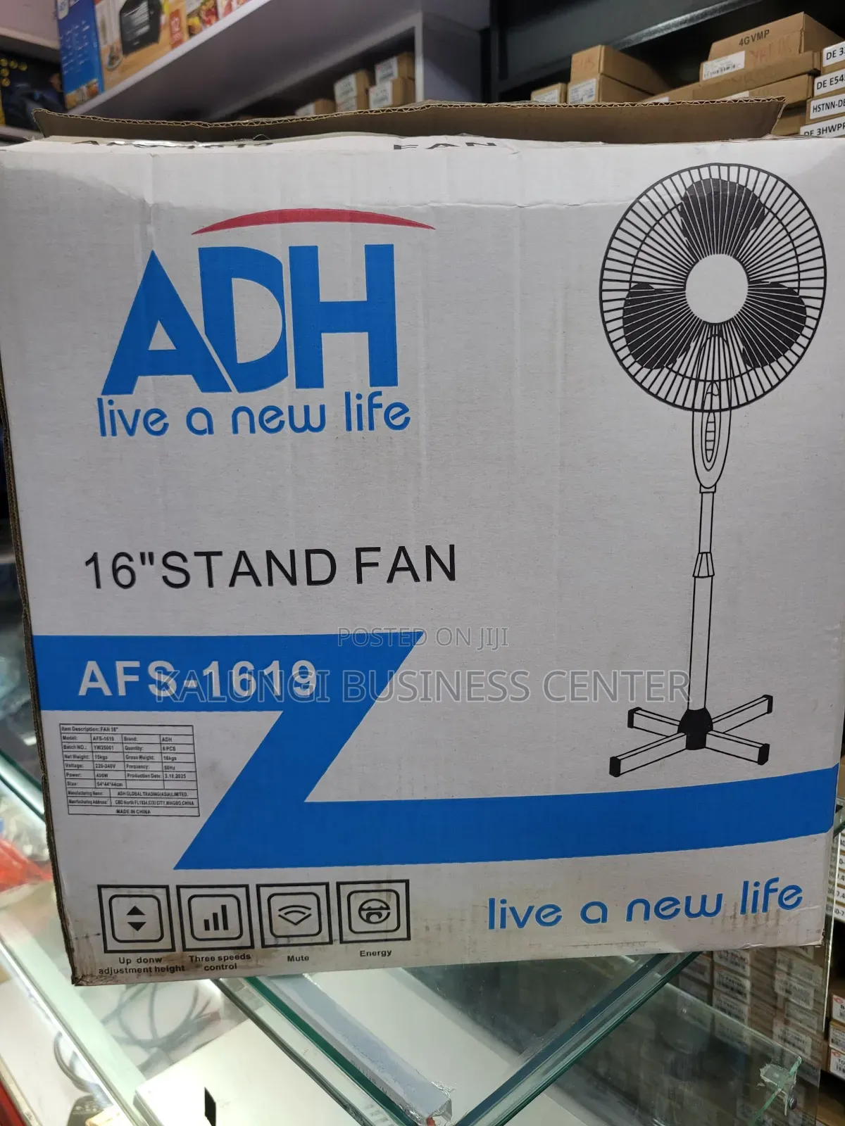 Adh 16" Stand Fan Adjustable Stand Fan