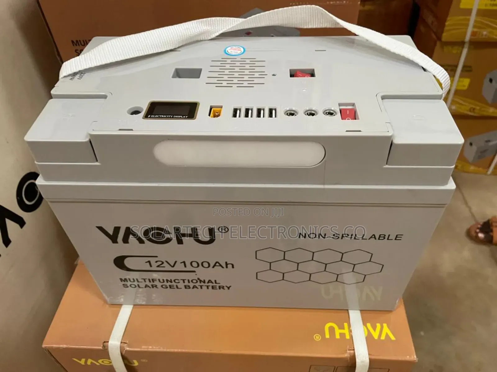 Yachu 12v 100ah Solar Battery With Built-in Inverter