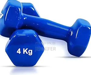 4 Kg Pair Vinyl-Coated Dumbbells.