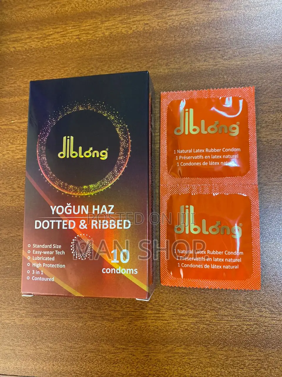 Diblong Dotted and Ribbed Condom.1pc