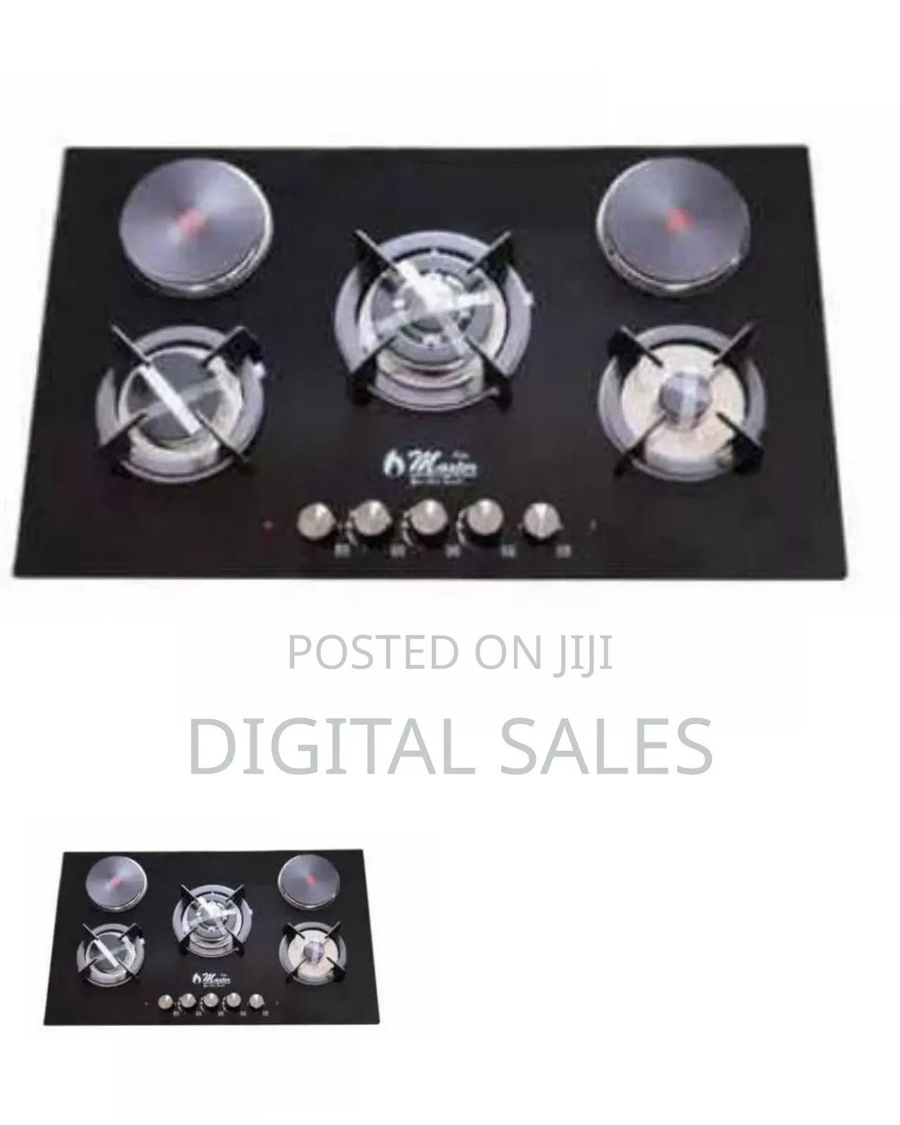 Electro Master Gas Stove With Tempered Glass Panel
