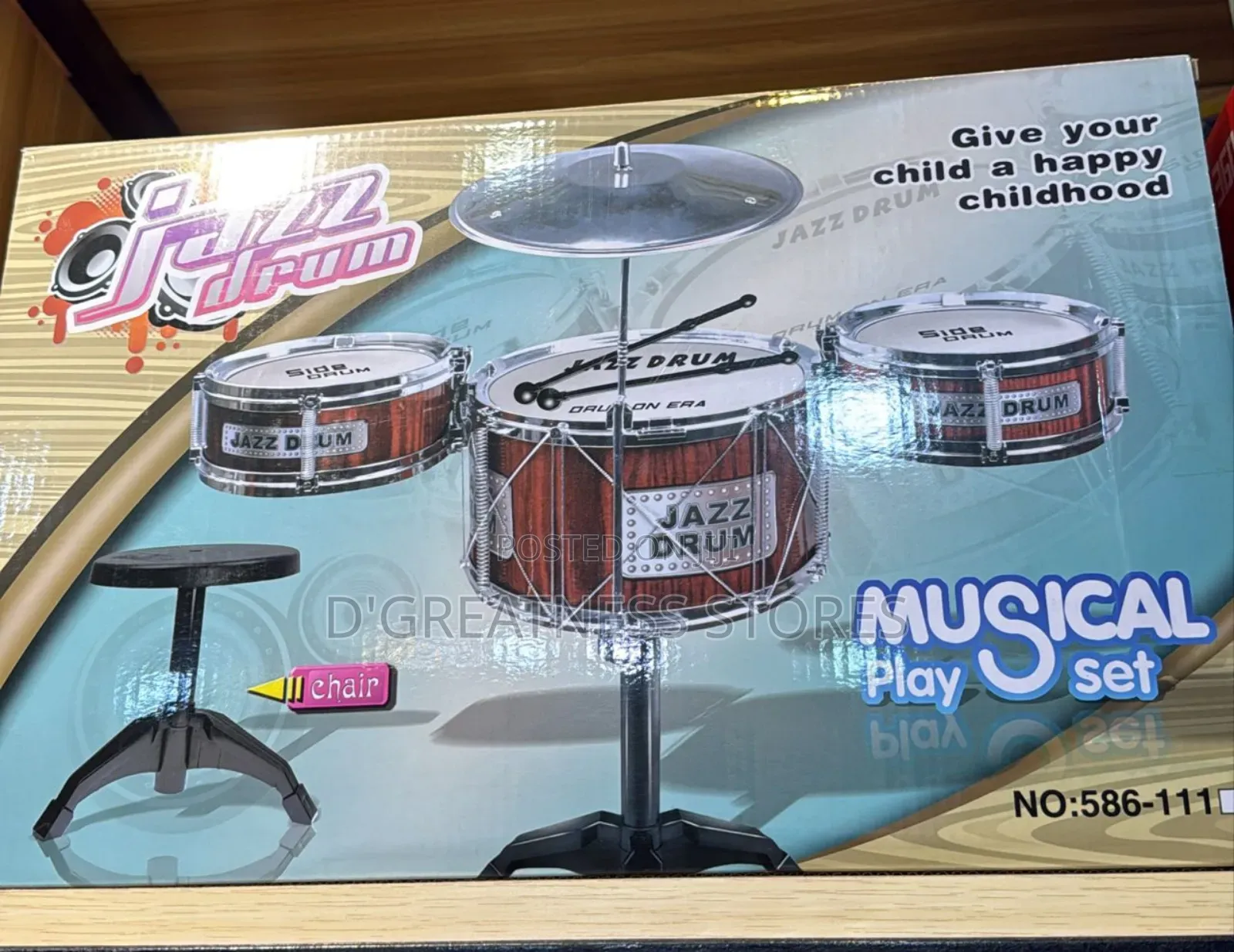 Kid's Jazz Drum Set Medium Size