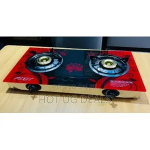 Pixel 2 Burner Tempered Glass Gas Stove -black