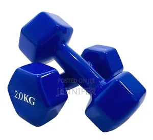Pair of 2.0 Kg Vinyl-Coated Dumbbells