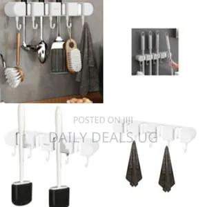Multi-Functional Wall-Mounted Cleaning Tool Organizer - Multicolor
