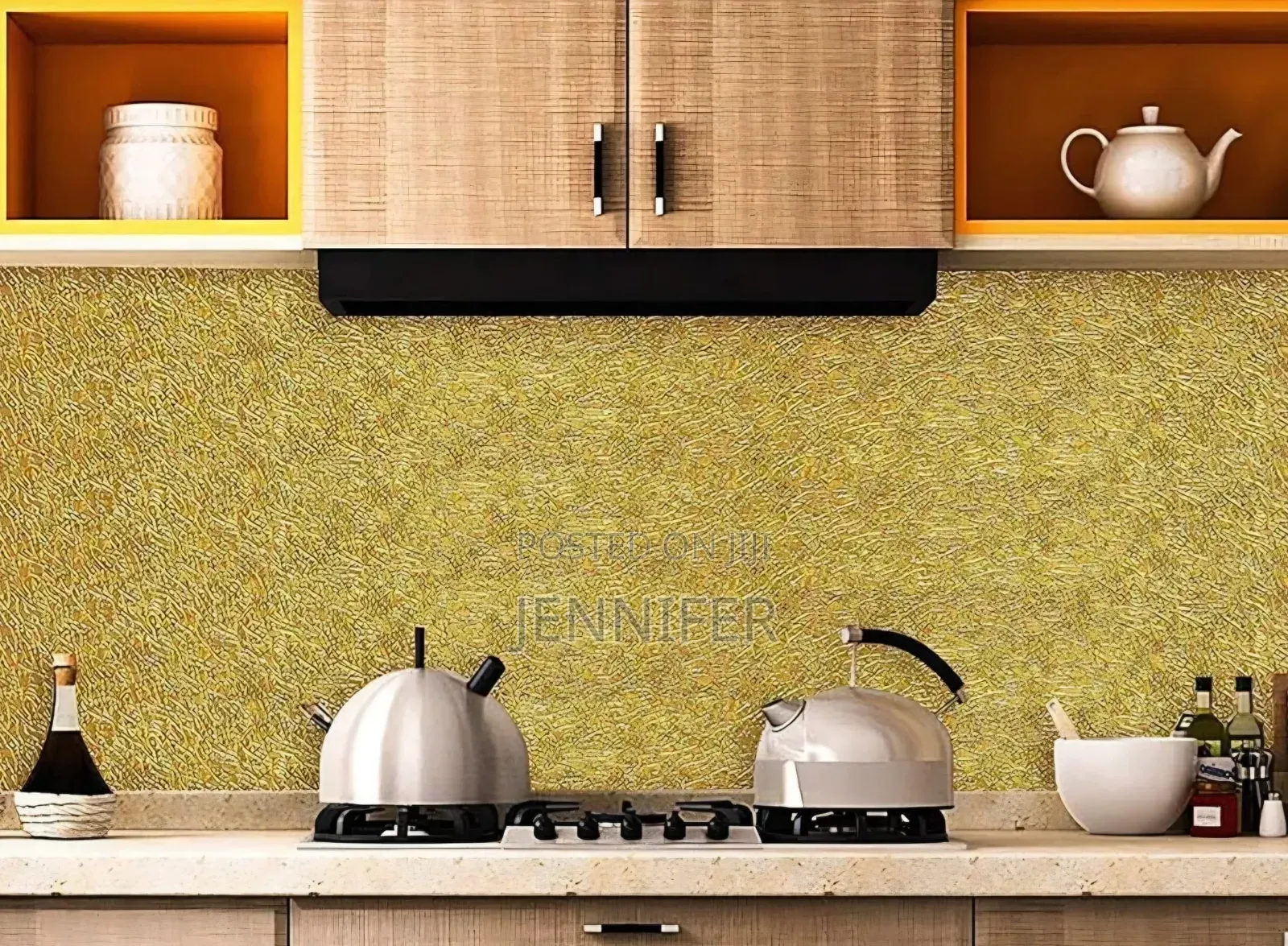Gold-Textured, Self-Adhesive, Aluminum Foil Wallpaper