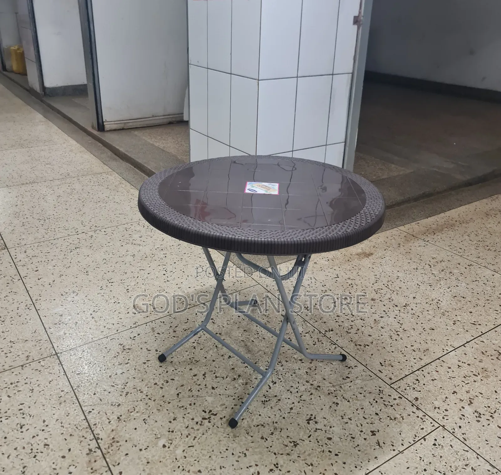 Coffee Brown Foldable Plastic Table Plastic Table 4people