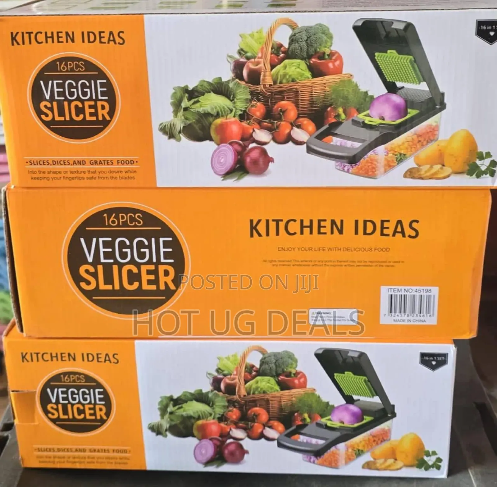 Kitchen Ideas 16-piece Veggie Slicer, Dicer, Chopper, And Grater Set.