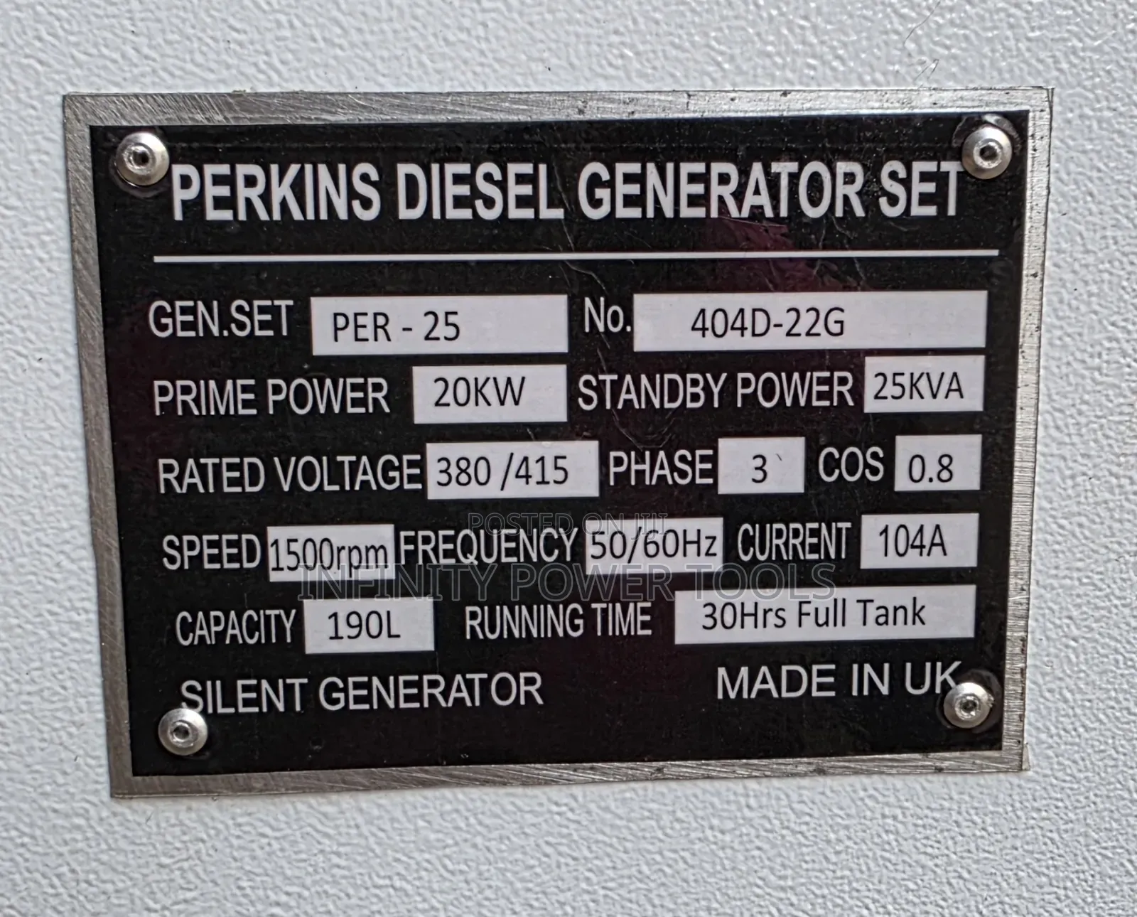 Industrial Grade Generator(25kva)
