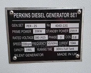Industrial Grade Generator(25kva)