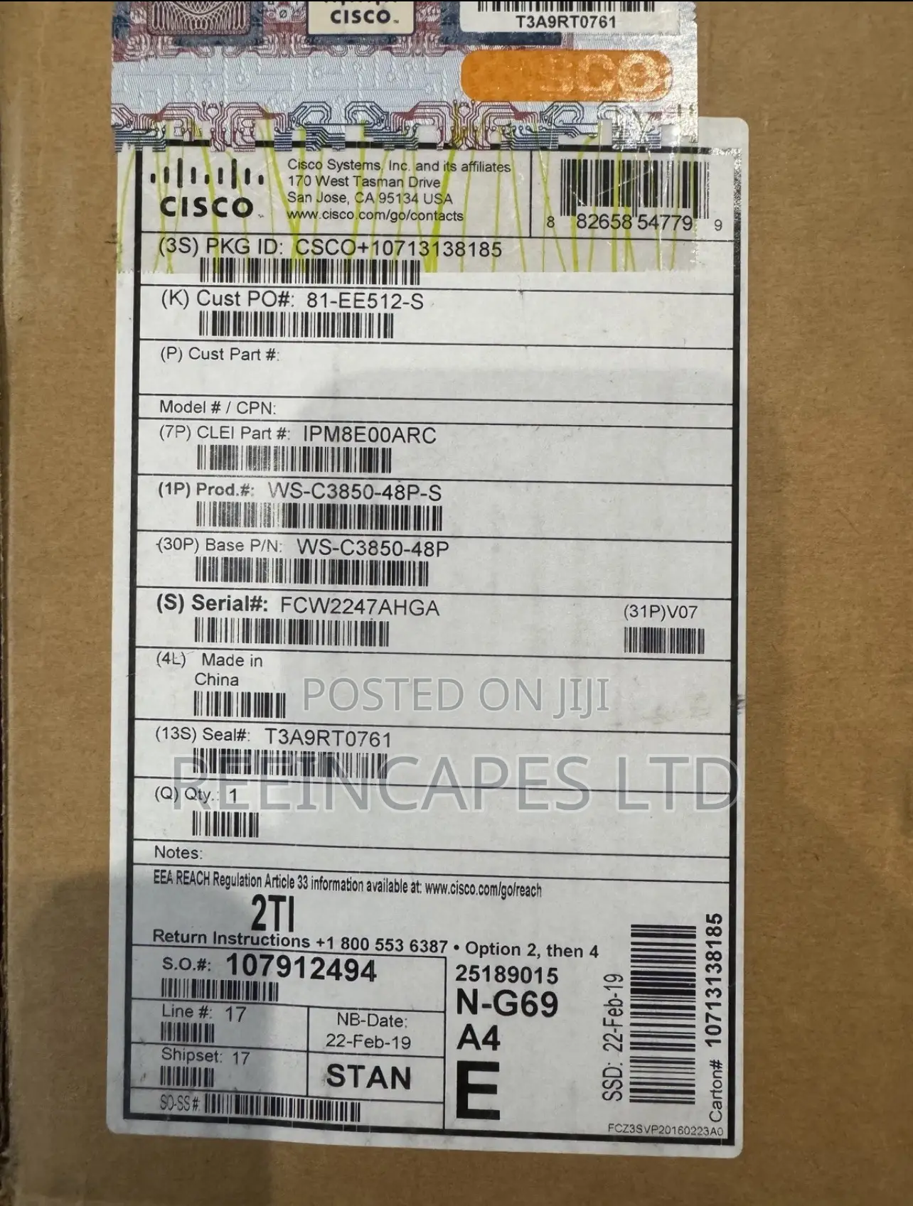 Cisco 3850 48 Port Poe