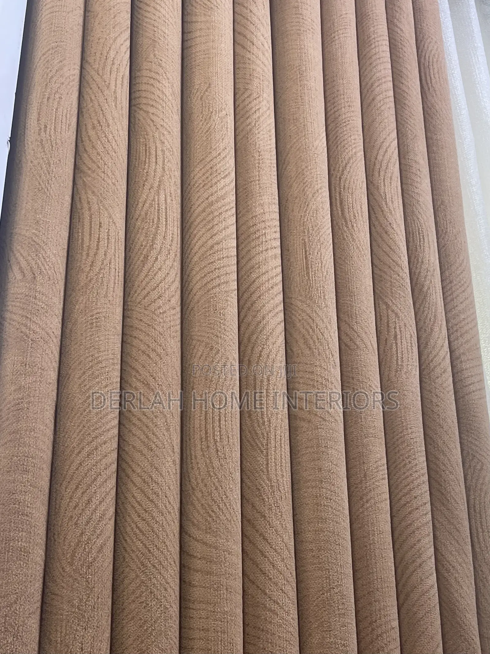 Damask Orange Imported Curtain Fabric