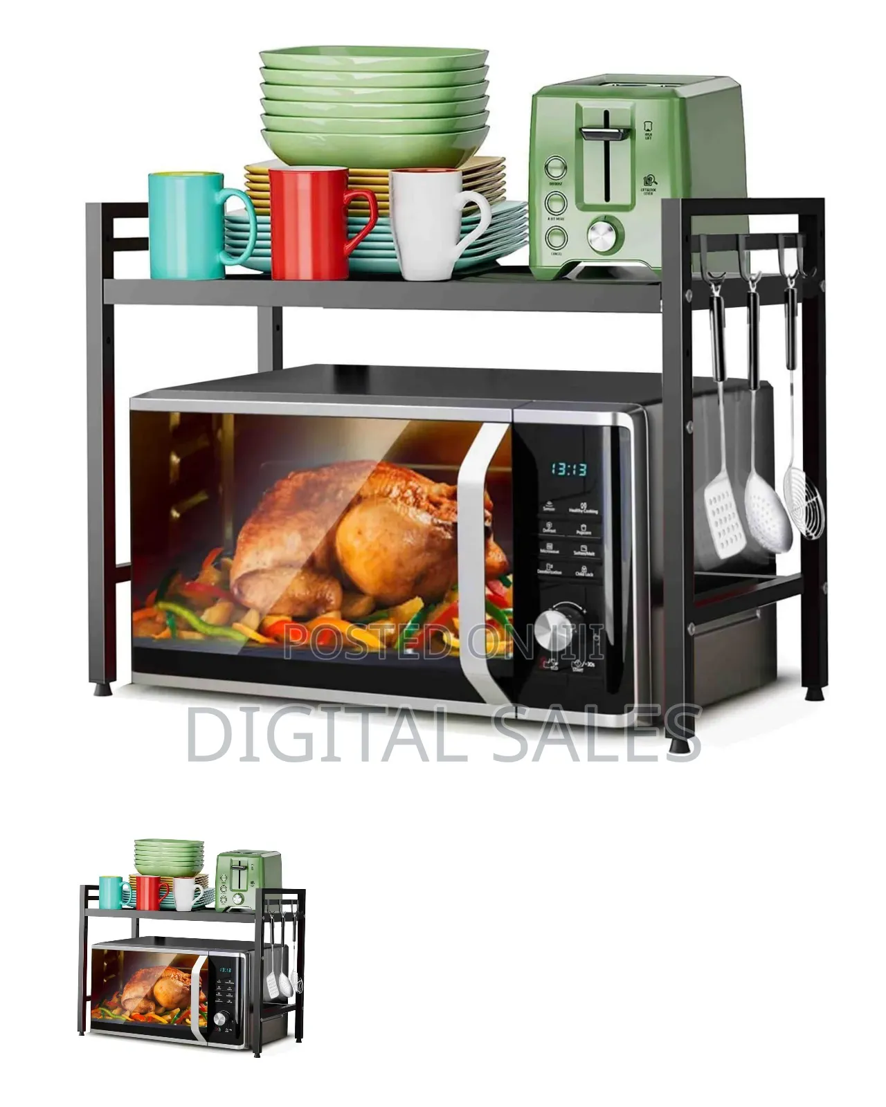 Metallic Oven Stand