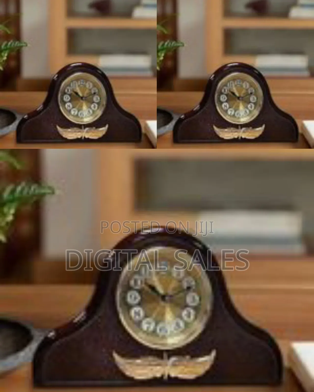 Silent Battery Operated Mantel Table Decorative Clock