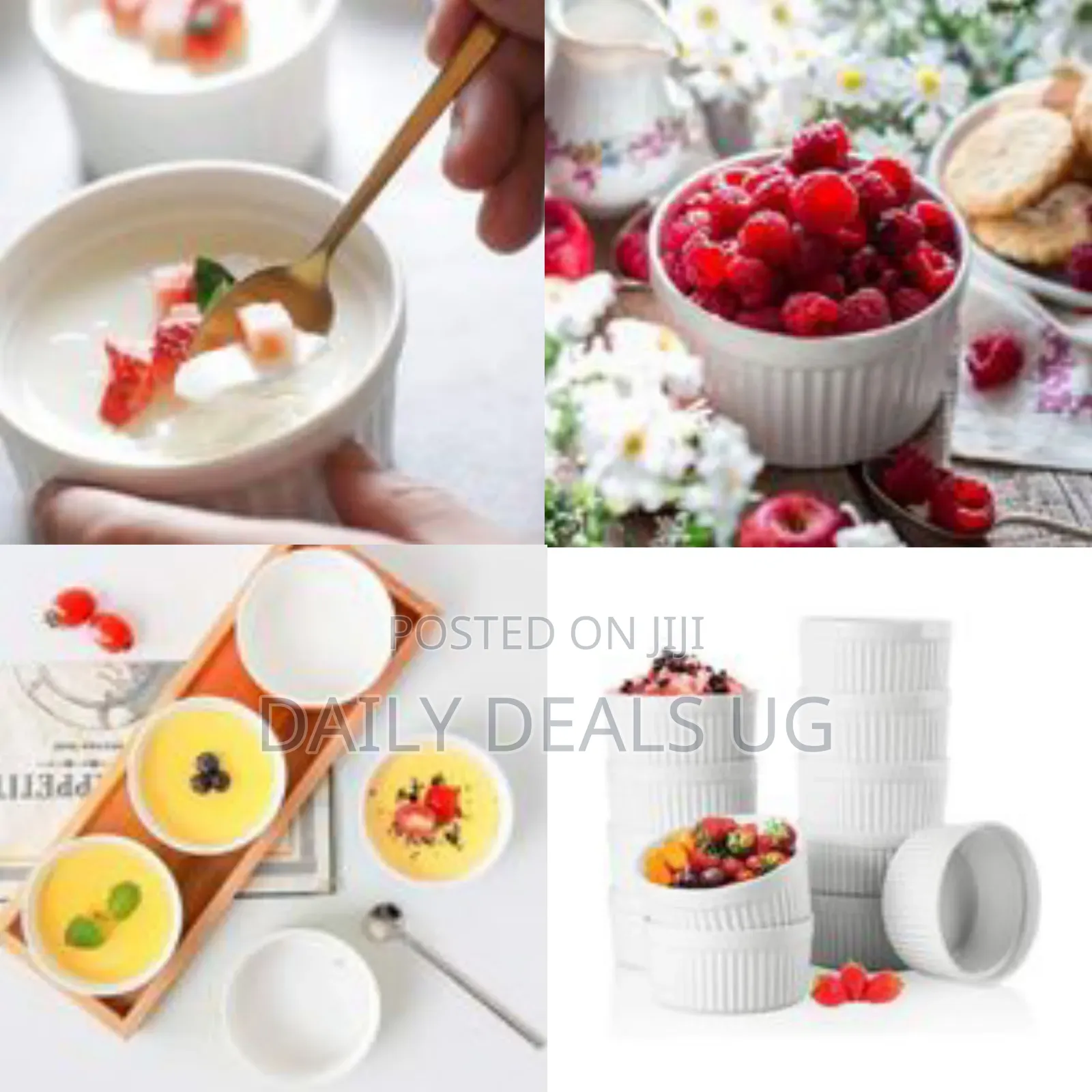 Ceramic Ramekin Set for Baking and Serving (12 Pieces) - Multicolor