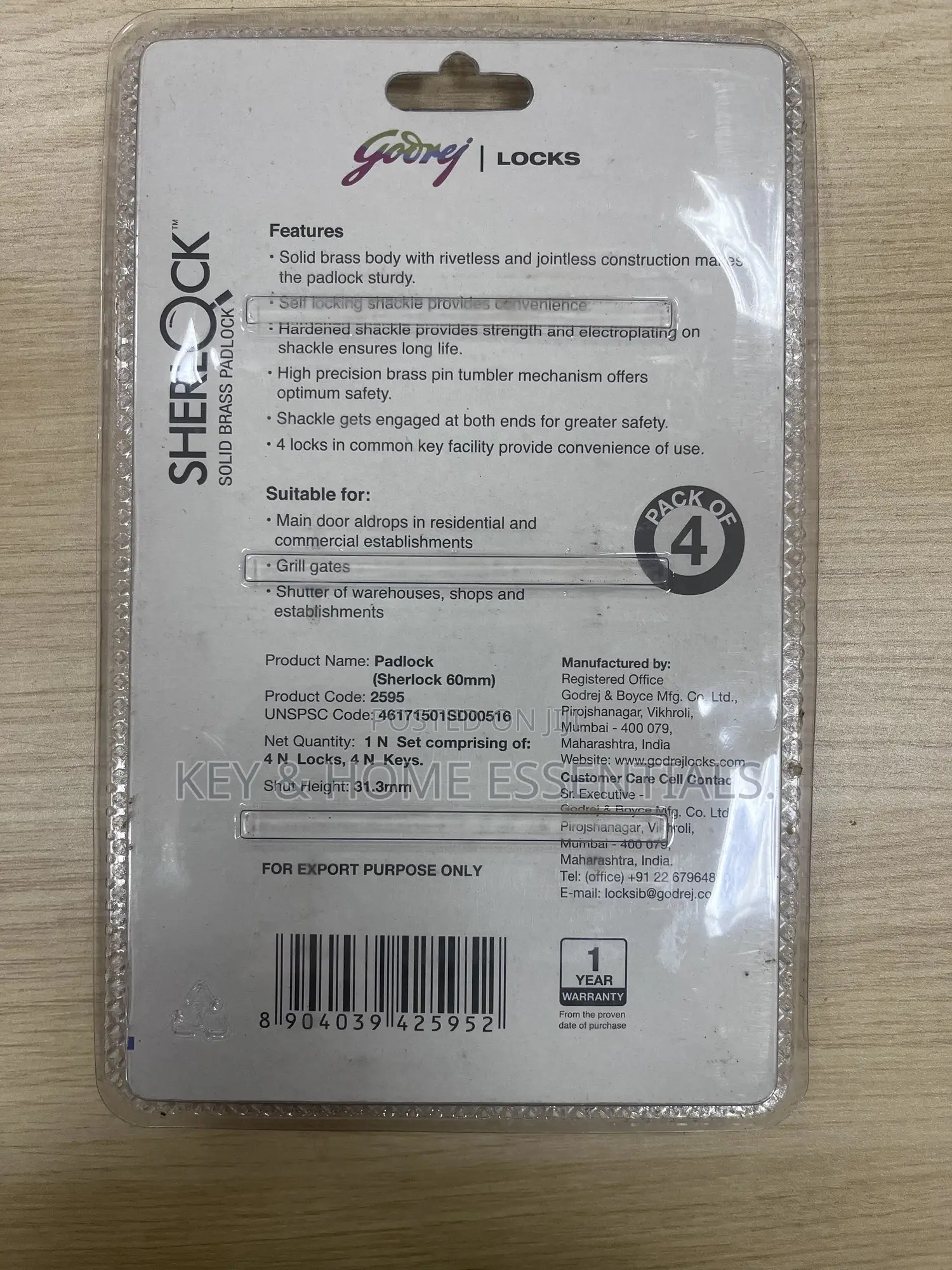 4 in 1 Padlocks