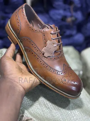 Men’S Brown Franco Banetti Oxford Leather Shoes