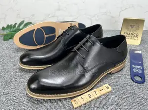 Men’S Black Franco Banetti Formal/Gentle Oxford Shoes