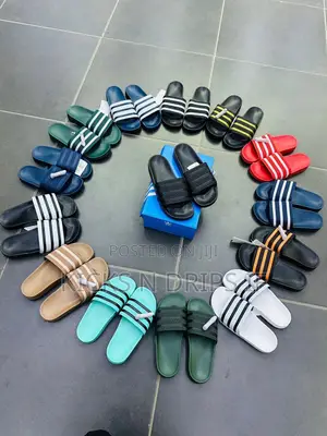 Men’S Adidas-Style Slide Sandals