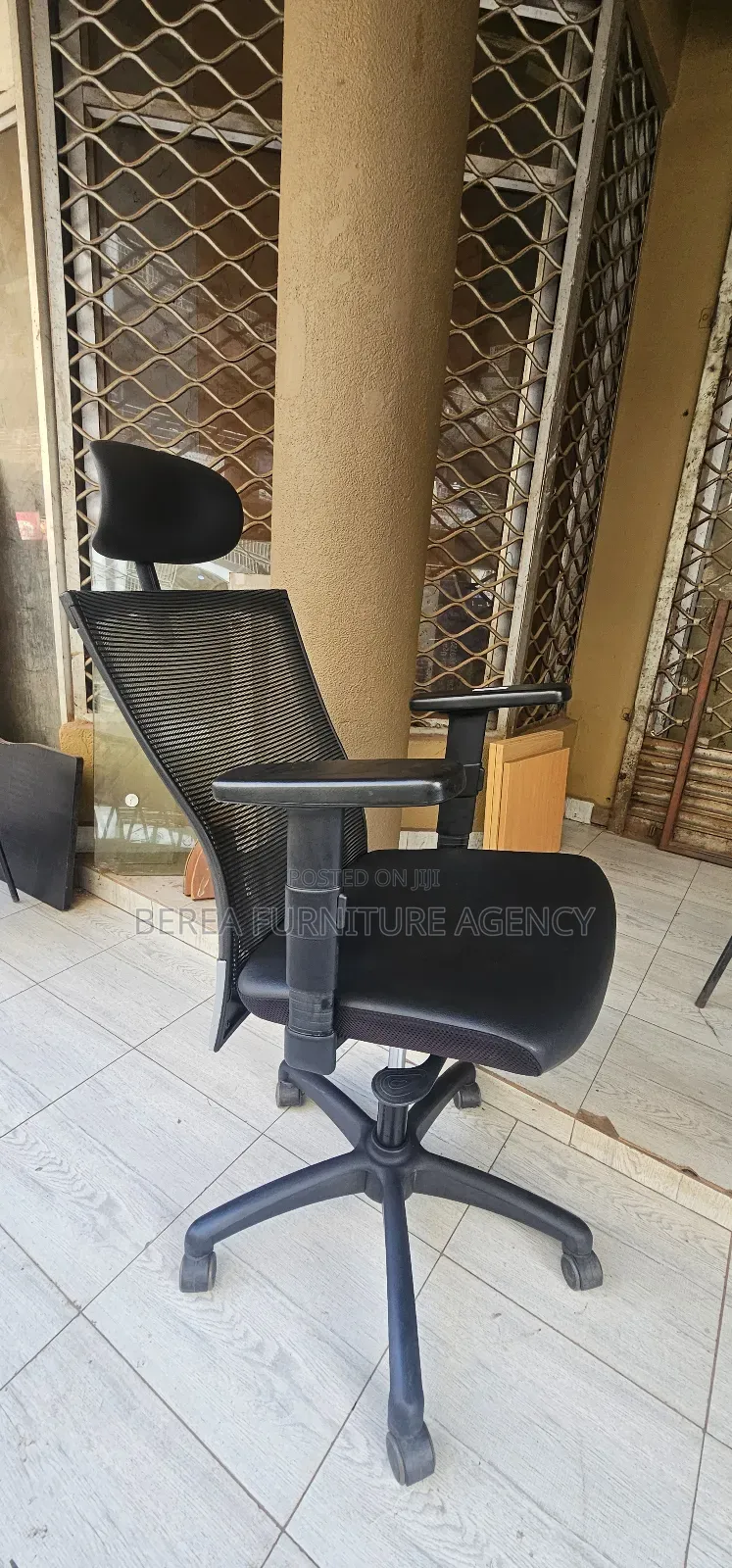 Mesh Office Chair (Adjustable Headrest, Armrests, Back Support)