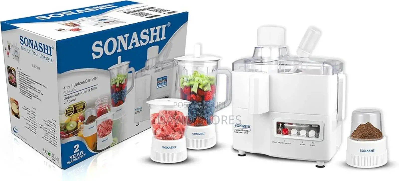 Sonachi SJB-309 Food Juicer Blender Food Processor