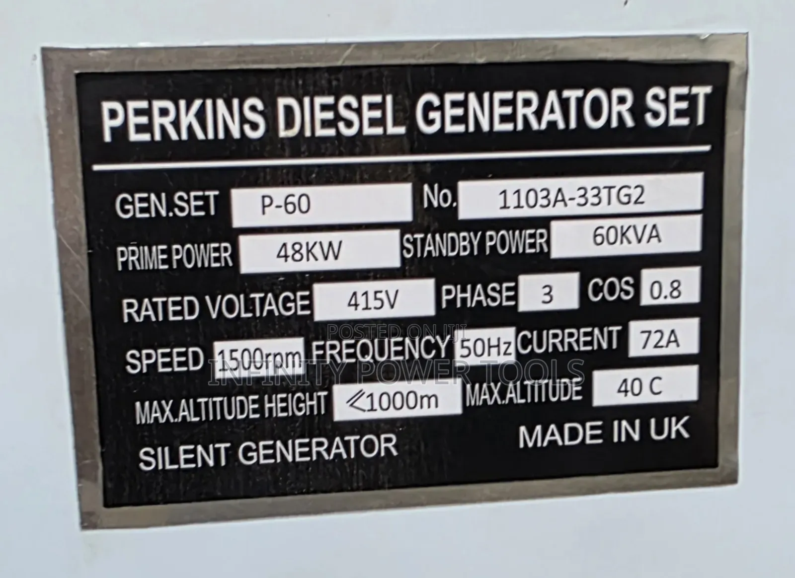 Industrial Grade Generator(60kva)