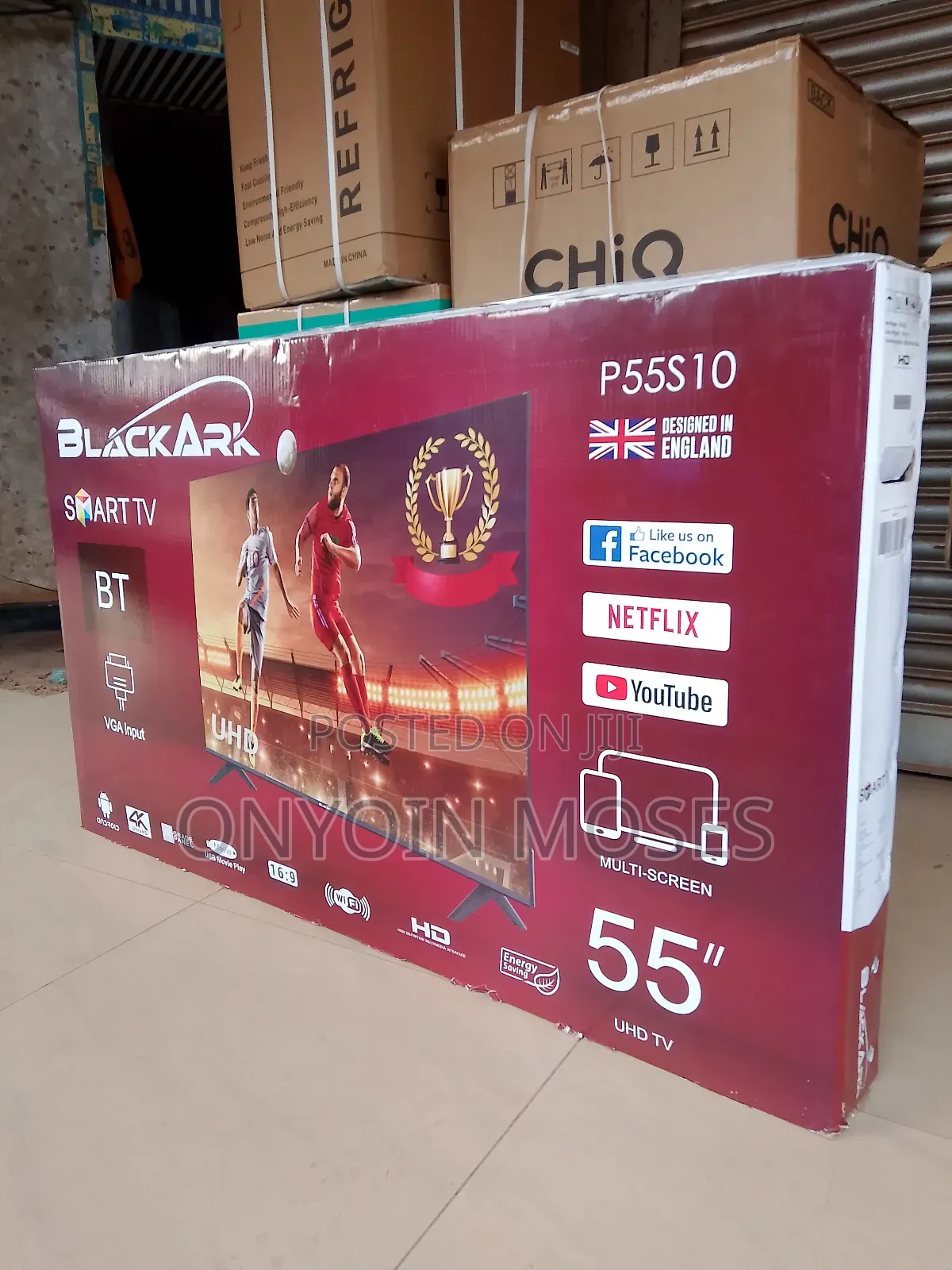 New Black Ark Android 14 Ultra Hd Smart Tv