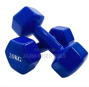 Pair of 2.0 Kg Vinyl-Coated Dumbbells