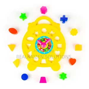 Educational 3 in 1 Puzzle Clock Shapes for Kids to Learn