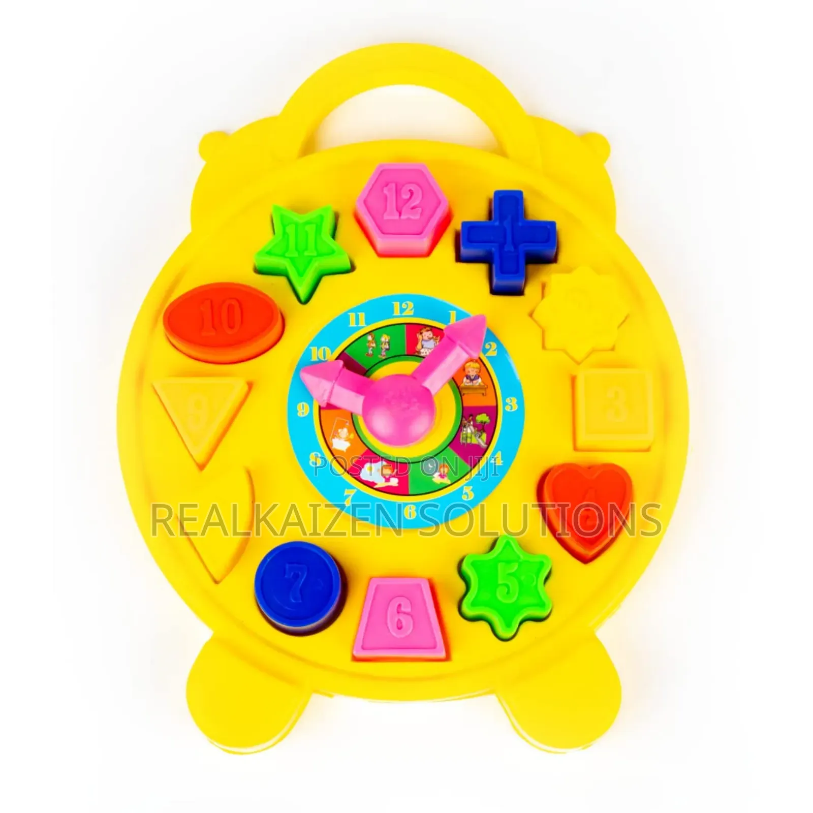 Educational 3 in 1 Puzzle Clock Shapes for Kids to Learn
