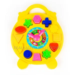Educational 3 in 1 Puzzle Clock Shapes for Kids to Learn